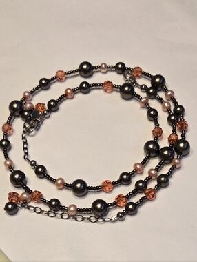 Emily Ray Vintage Sterling Silver Beaded Necklace And Bracelet Set